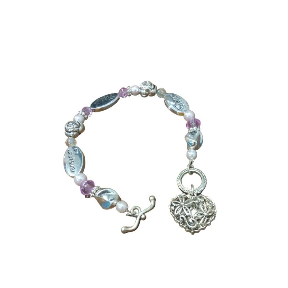 "Sister, Friend, Forever" Expressively Yours Toggle Charm Bracelet #78